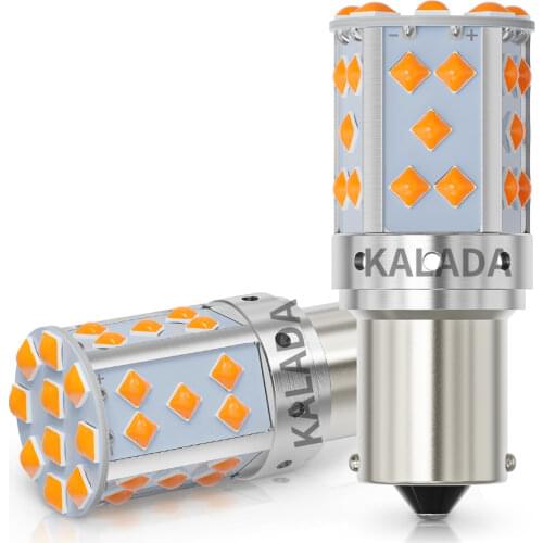 1 pc Highbright Car LED Lamps 1156 BA15S Turn Signal Light CANBUS No Error No Hyperflash T20 7440 Brake Light 12V 2100LM Yellow