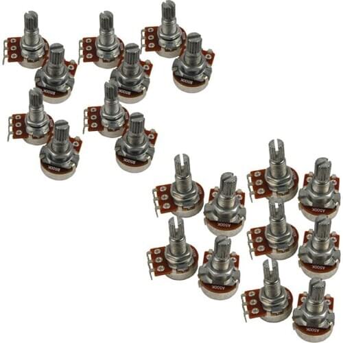 20 Pcs Guitar Small Size Pots B500K Potentiometers for Guitar Bass Parts - 10 Pcs B500K & 10 Pcs A500K