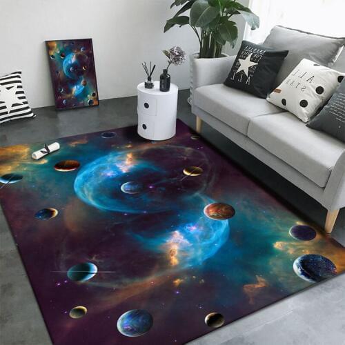 3D Crystal Velvet Starry sky Printed Carpets For Living Room Bedroom Area Rugs Custom home childrens Room tapete tapis alfombra