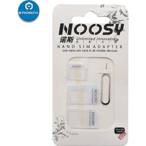 4 IN 1 Noosy Nano SIM Card Adapter Micro SIM Adapters Ejector Pin Key For iphone Samsung for xiaomi huawei phone accessories