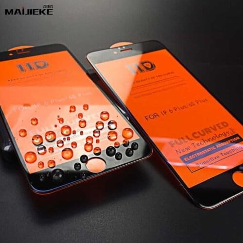 50PCS Wholesale 11D Screen Protector Film For iPhone XR XS Max X Full Cover Tempered Glass For iPhone 8 Plus 7 6s 6 Plus Glass