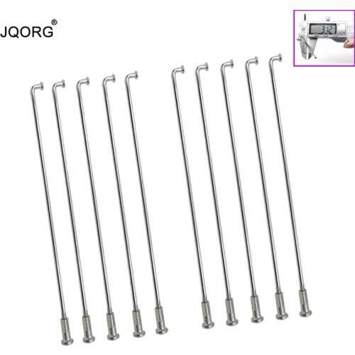 60 Pieces A Lot 45 # Steel Material Sliver Color J-bend Equal Diameter Round Body Diameter 3.12 mm Electric Bicycle Wheel Spokes