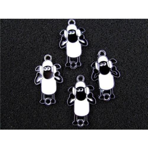 AE689 Mix Color 100Pcs Alloy Metal Enamel Animal Charms Pendant 33x19mm bead bead