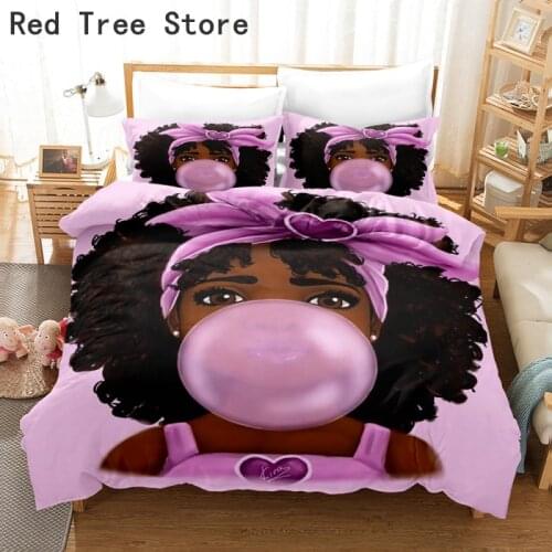 Africa Girl 3D Printed Duvet Cover for Kids Adults Comforter Bedding Set Luxury Bed Set Queen King Size 2/3pcs Bed Linen Textile