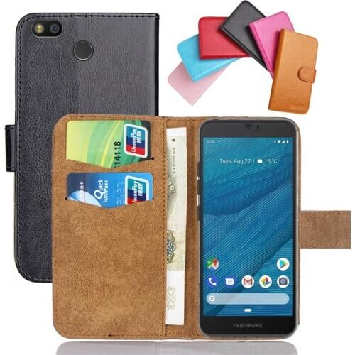 Fairphone 2 3 3+ 3 Plus Case 6 Colors Flip Soft Leather 2 3 3+ 3 Plus Fairphone Crazy Horse Phone Cover Cases Credit Card Wallet