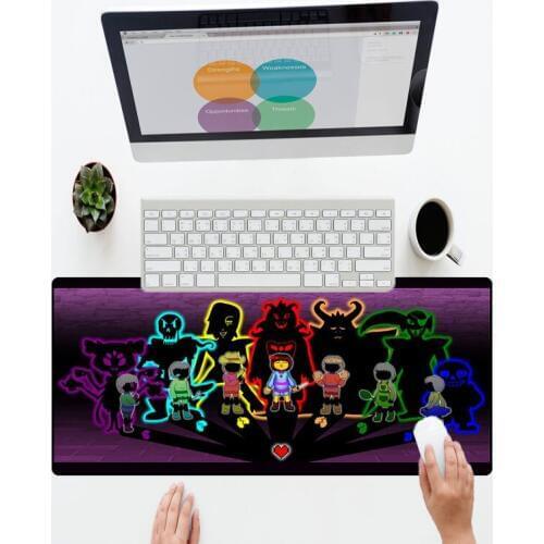 XGZ Black Dense Locking Edge Rubber Anime Mouse Pad Large Size Office Desktop Mat Laptop Computer Desk Decoration Mats