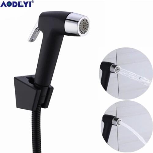 Black Toilet Hand Held Bidet Diaper Sprayer Shower Two Function Spray Douche Kit Jet 304 Stainless Steel Shower With Hose