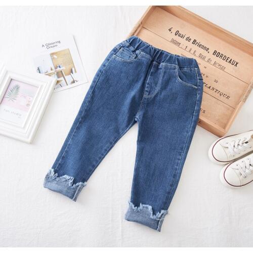 2 3 4 5 6 7 Y Toddler Girls Jeans Spring Autumn Korean Fashion Skinny Pants For Girl Trousers Casual Elastic Waist Harem Pants