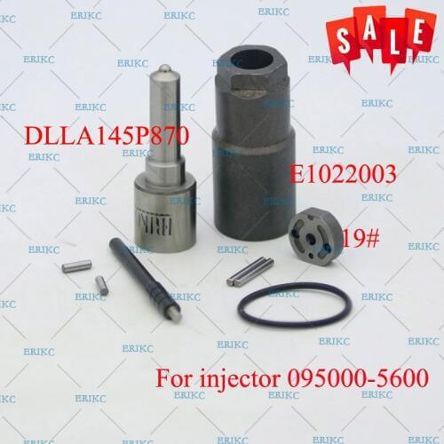 ERIKC 095000-5600 Injector Overhaul Repair Kits Nozzle DLLA145P870 Valve Plate, Pin, Sealing Ring for Mitsubishi L200 4D56 Euro4