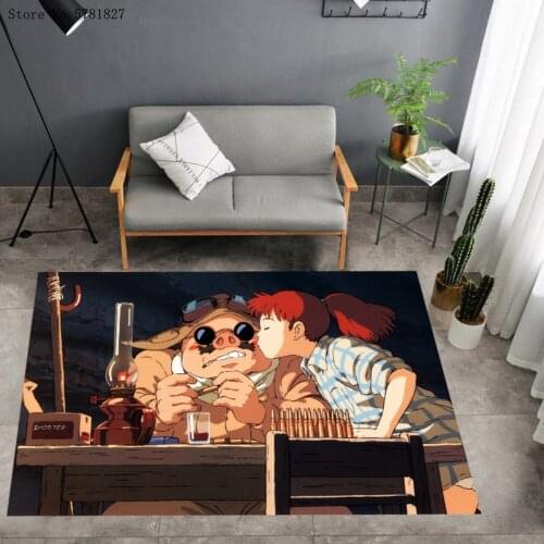 Kurenai No Buta Carpet Porco Rosso Rug Anime Cartoon Floor Carpet Kitchen Doorway Play Floor Rug For Bedroom Floor Carpet Decor