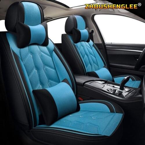 ZHOUSHENGLEE flax Universal car seat cover for Renault all models kadjar fluence Captur Laguna Megane Latitude car styling
