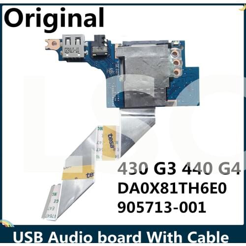 LSC Original For HP ProBook 430 G3 440 G4 Laptop USB Audio Board With Cable DA0X81TH6E0 905713-001