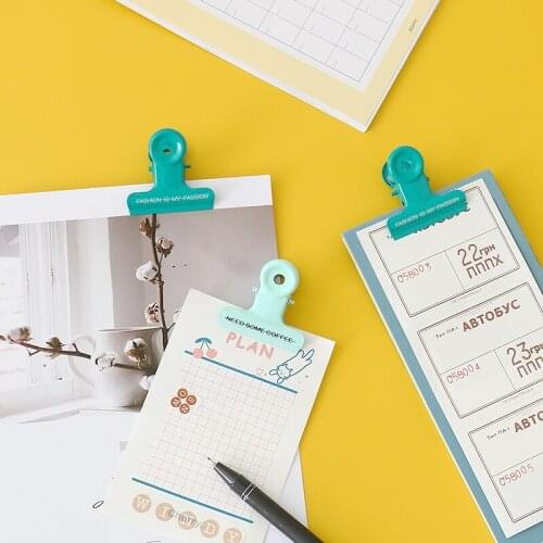 English Printing Metal Clamp Photo Clip Binding Paper Clips Decorative Metal Clip Paper Clamp Office Accessories Office Supplies