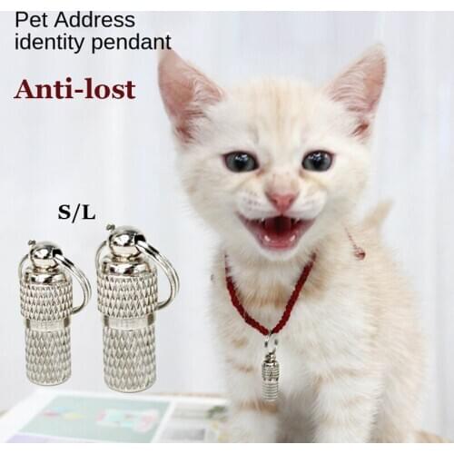 Cat Dog Tag Pet Address Card ID Tag Dogs Cats Collar Anti-Lost Metal Nameplate Single Puppy Accessories Pets Supplies