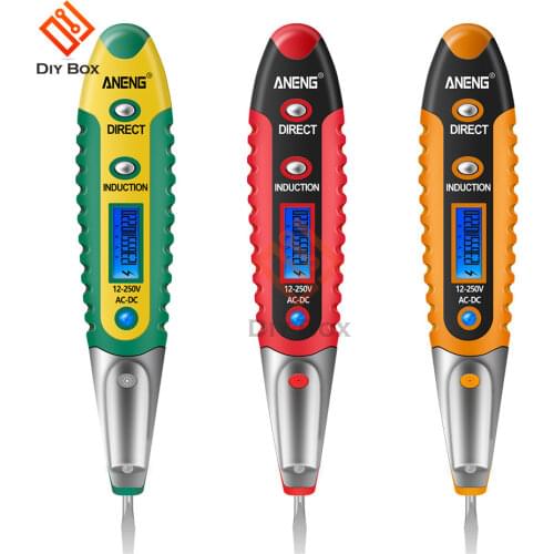 MultiDigital Test Pencil AC DC 12-250V Tester Electrical Screwdriver LCD Display Voltage Detector Test Pen Electrician Tools