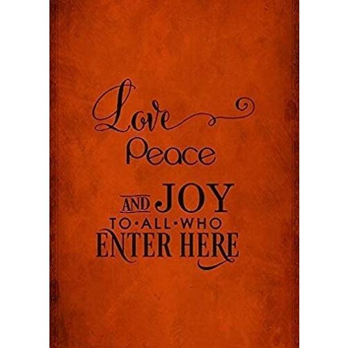 Wisesign Wall Decor Novelty Love Peace and Joy to All WHO Enter HERE Novelty 8X12 Inches Metal Signs Tin Sign