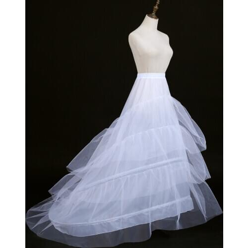 2 hoop tulle brush trailing Petticoat under the dress unterrock lang bridal petticoat black and white hoop robe de mariee spot