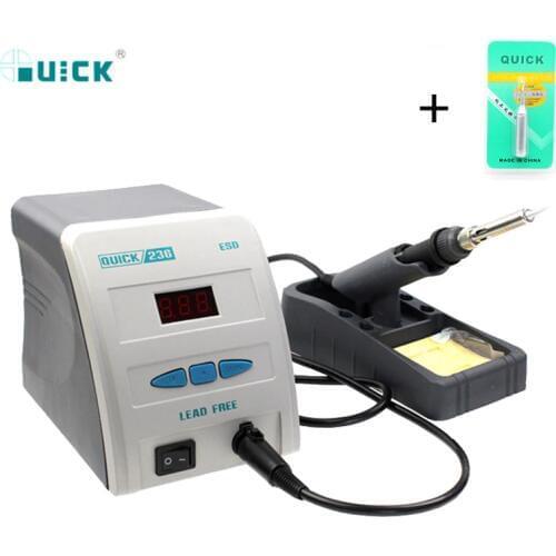 Original antistatic QUICK 236 ESD fast gram display lead-free welding iron 90w display specification soldering station+iron tip