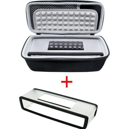 Portable Case Set Travel EVA Silicone Storage Case Bag And Soft Cover For Bose-Soundlink Mini I II 2 BT Speaker