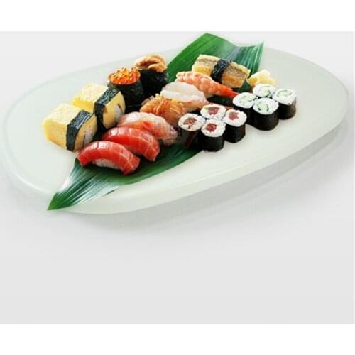 Sushi Dinnerware Dinner Plate Cuisine Ellipse-Shaped Western Restaurant Melamine Dish plastic Melamine Tableware Sashimi Dish