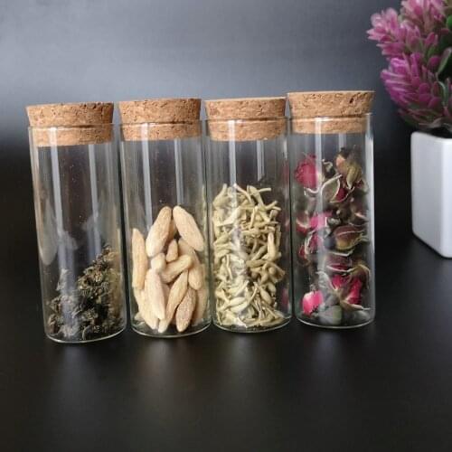 4pcs 35ml Transparent Clear Glass Test Tubes with Cork Stopper DIY Wishing Bottles For Holiday Wedding House Decoration 30x75mm