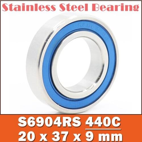 10PCS S6904RS Bearing 20*37*9 mm ABEC-3 440C Stainless Steel S 6904RS Ball Bearings 6904 Stainless Steel Ball Bearing