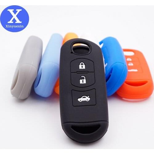 Xinyuexin Silicone Car Key Cover Case For Mazda 2 3 6 BL BM GH GJ Atenza Axela CX-5 CX5 CX 5 CX3 CX7 CX8 CX9 MX5 ND Accessories