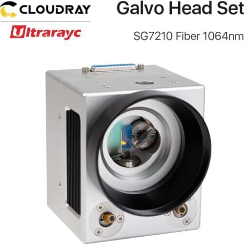 Cloudray 1064nm Fiber Laser Scanning Galvo Head SG7210 SG7210R WIth Red Pointer 0-100W Input Aperture 10mm for Fiber Marking