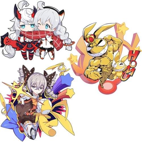 Three Ratels CA39 Honkai Impact 3rd funny Anime Sticker For Vehicle Fuel Tank Cover Car laptop Decor Sticker Kid Toy Decal
