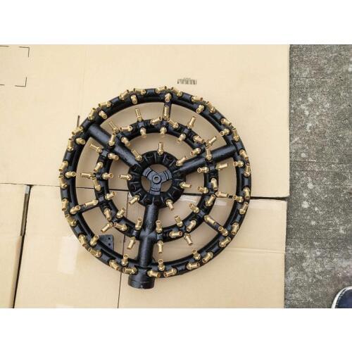 Supper quality Cast iron 96 nozzles gas jet tips burner for kitchen cooking propane jet burner with brass orifice lpg or lng