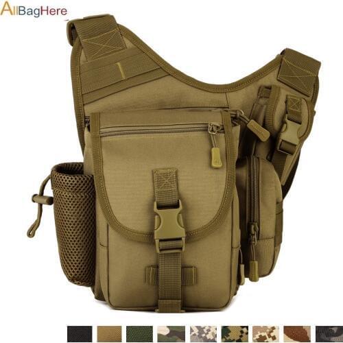 Tactical Messenger Bag Outdoor Sports Waterproof Military Camouflage Camera Backpack Mountaineering Camping CrossBody Saddle Bag