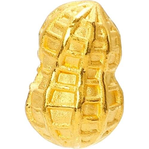 High Quality 24K Yellow Gold Bracelet 3D Hard Gold 999 Gold Peanut Bracelet