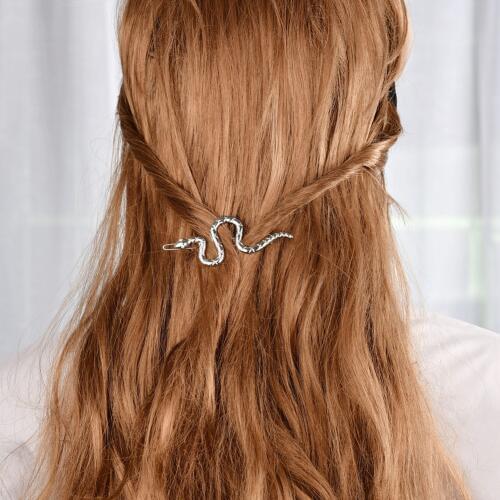 Fashion Punk Simple Hairpins Snake Animals Gold Metal Hairpins Hair Clips For Women Wedding Headpiece Hairgrips Hair Accessories
