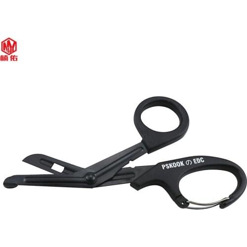 1PC Outdoor Emergency Bandage Scissors With Hanging Buckle Keychain Scissors Portable EDC Gauze Scissors Medical Scissors
