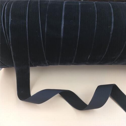 16mm X 5yards Single Face Black Velvet Ribbon Non Elastic Velour Webbing Headband Hair Band Accessories