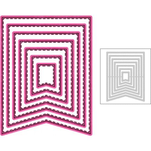 2020 New Banners Label Nesting Metal Cutting Dies For DIY Embossing Photo Frame Layered Card Paper Album Scrapbooking No Stamps