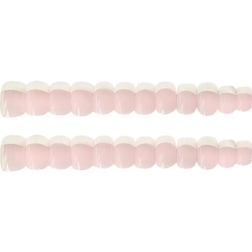 24Pcs Full Cover False Nail Tips for Nail Salons and DIY, Artificial Nails Foot Art Tips Sets for Daily Use