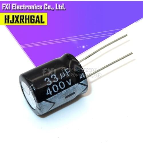 5PCS 400V33UF 16*22mm 33UF 400V 16*22 Electrolytic capacitor New original