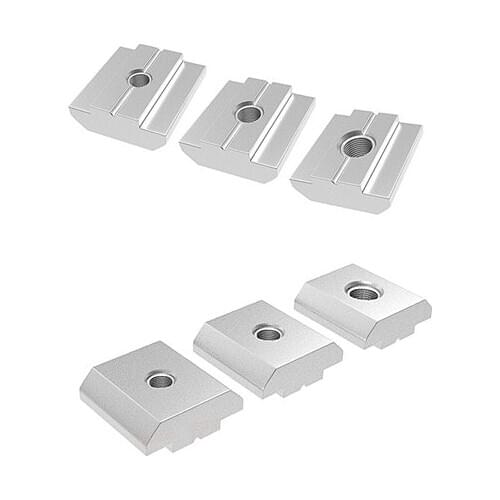 5Pcs M4 M5 M6 European Standard Galvanized T Block Square Nuts T-Track Sliding Hammer Nut For Fasten 3030 Aluminum Profile