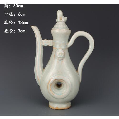 Antique SongDynasty porcelain teapot,Shadow celadon wear heart pot,Hand-painted crafts,collectio &adornment,Free shipping