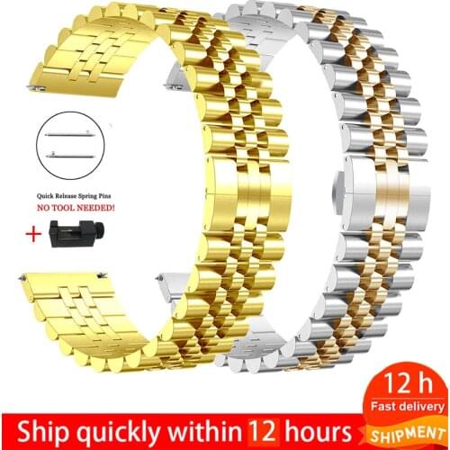 Bands For Garmin Vivoactive 3/4 Forerunner 245 645 Music WatchBand For Garmin Venu Bracelet Stainless steel Wrist Strap 20/22mm