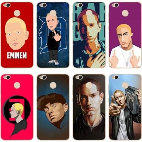 Hip Hop Rapper Eminem rap Cover 2018 TPU Phone Case For redmi 4A 4X 5 5a 5Plus note 4 4X 5 for xiaomi 4 5 6 6X 8 note3 miX2S