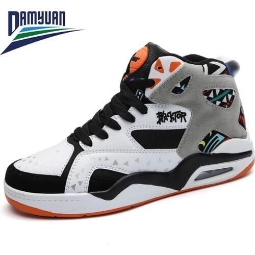 Damyuan 2020 Mens High Top Sports Trainers Antiskid Wear-resistant Youth Basketball Shoes Safety Protective Ankle Plug Size 46