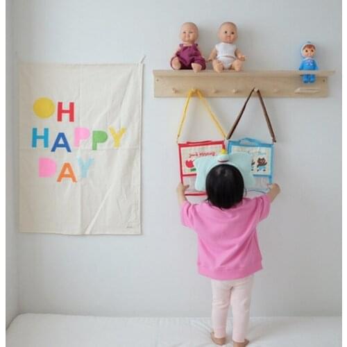 Birthday Decoration Oh Happy Day Childrens Room Wall Decor Birthday Party Background Kids Bedroom Wall Hanging Tapestry