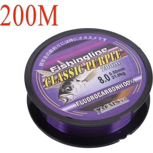 200m Fluorocarbon Durable Monofilament Nylon Fishing Line Carp Fishing Main Line Fishing Accessories All Size 0.4 To 8.0