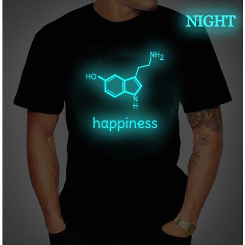 Funny Happiness Science Chemistry T Shirts Physics Biology Lovers T-shirt Casual Tees Summer Cotton Black Unsiex Tshirt Tops