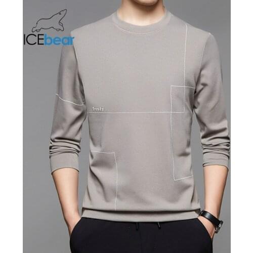 ICEbear 2021 autumn new mens round neck sweatshirt high-quality fashion mens clothing 1212