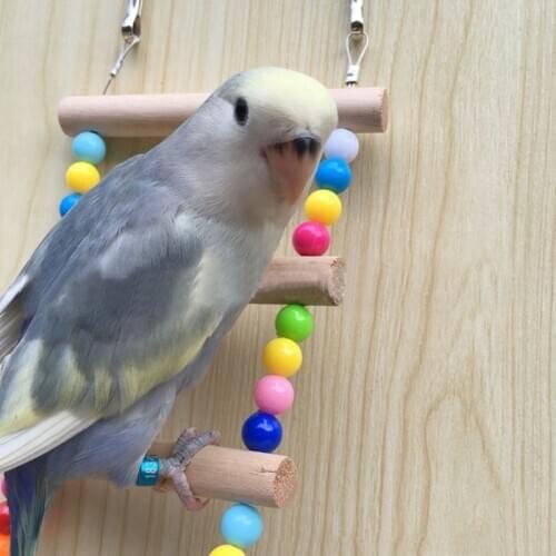 Bird Toys Wooden Ladders Rocking Scratcher Perch Climbing Stairs Hamsters Bird Cage Parrot Ladder Climb Perch Stand Holder Toys