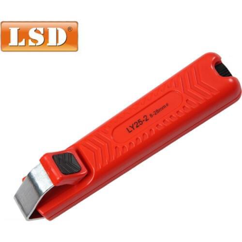 Cable stripping knife LY25-2 8-28mm PVC,rubber,PTFE plastic wire stripping plier Germany style adjustable cable stripper tool