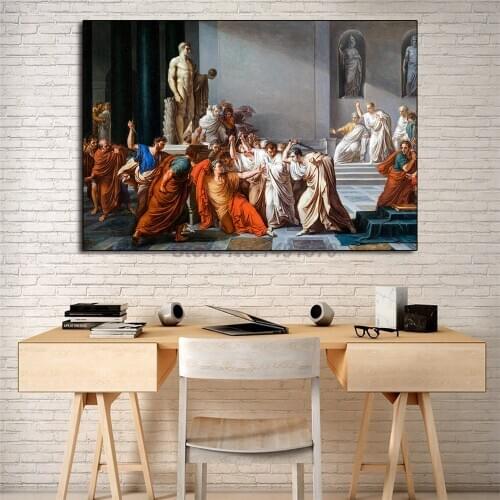 Assasination Murder Of Julius Caesar Rome Poster Roman Oil Painting On Canvas Modern Art Decorative Wall Pictures Home Decor